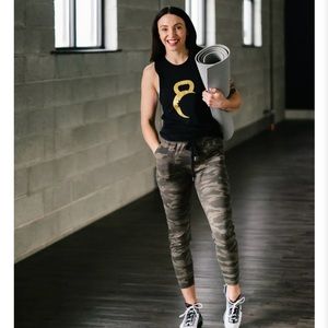 Zyia, Green Camo Unwind Joggers, medium